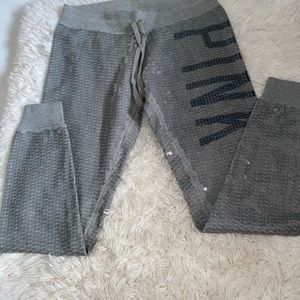 Victoria’s secrets pink sweatpants grey,sequins S  Edition special
